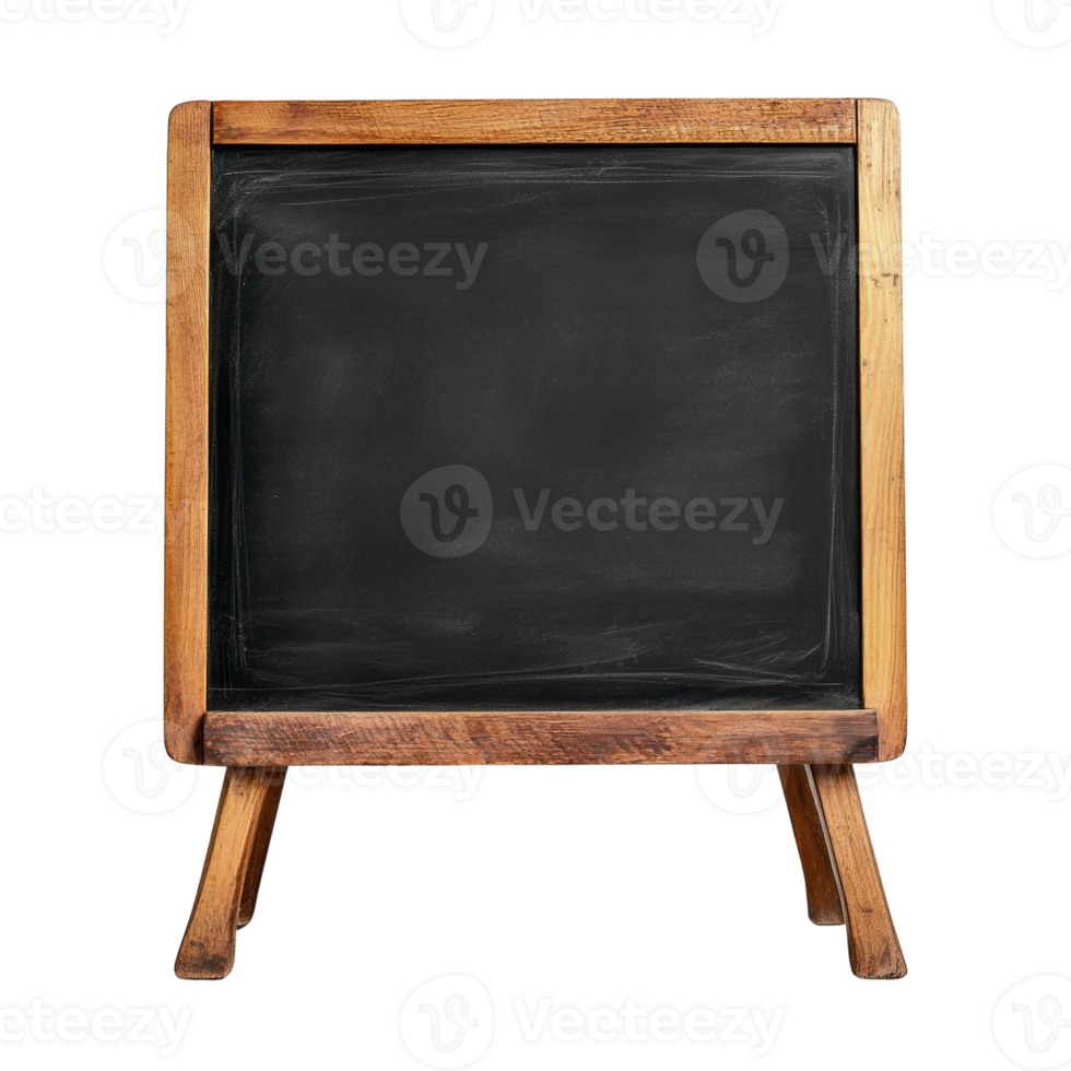 Wooden Framed Blackboard on Small Stand png