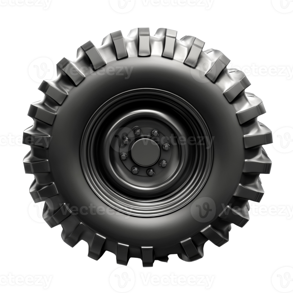 A Large Black Tire With A Metal Rim png