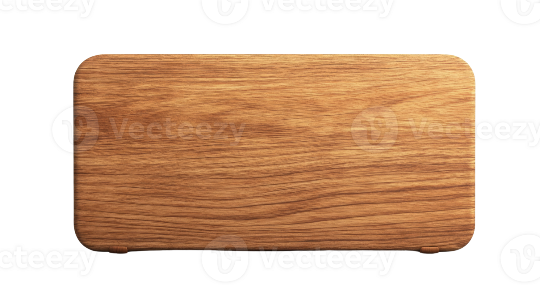 Rectangular Wooden Board with Rounded Corners png