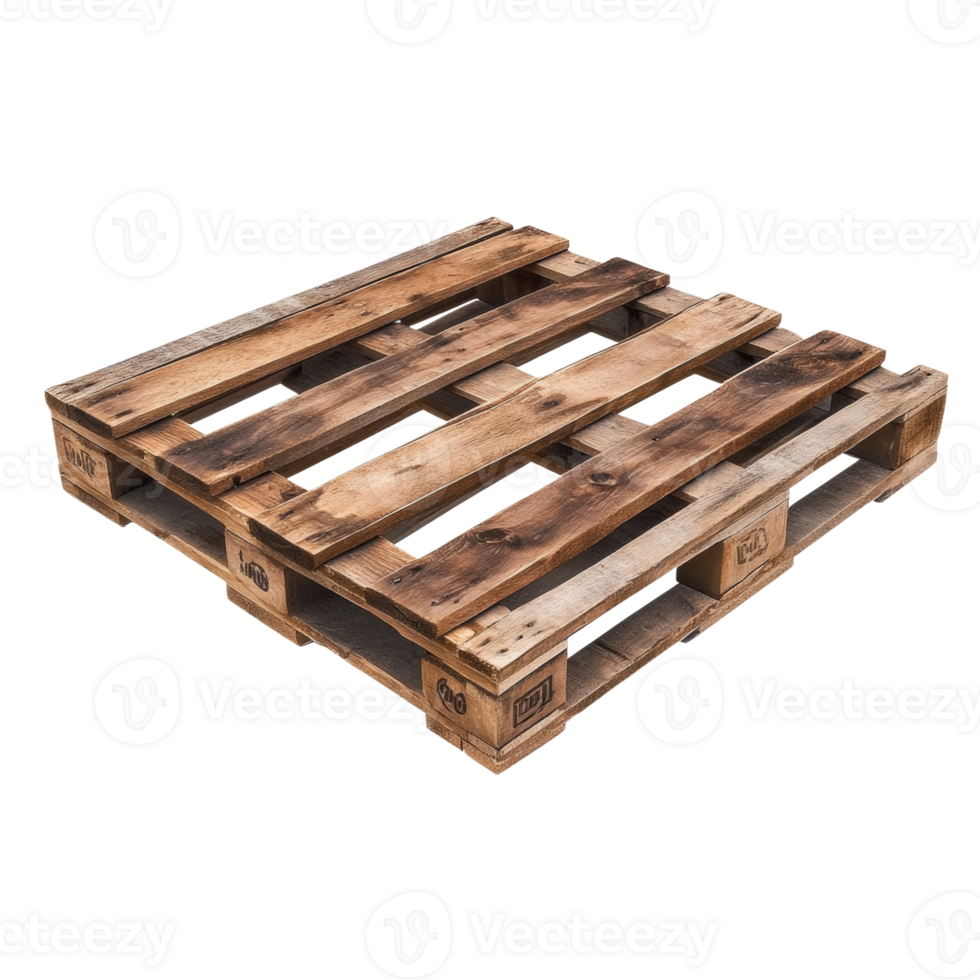 A weathered wooden pallet shows signs of age and use png