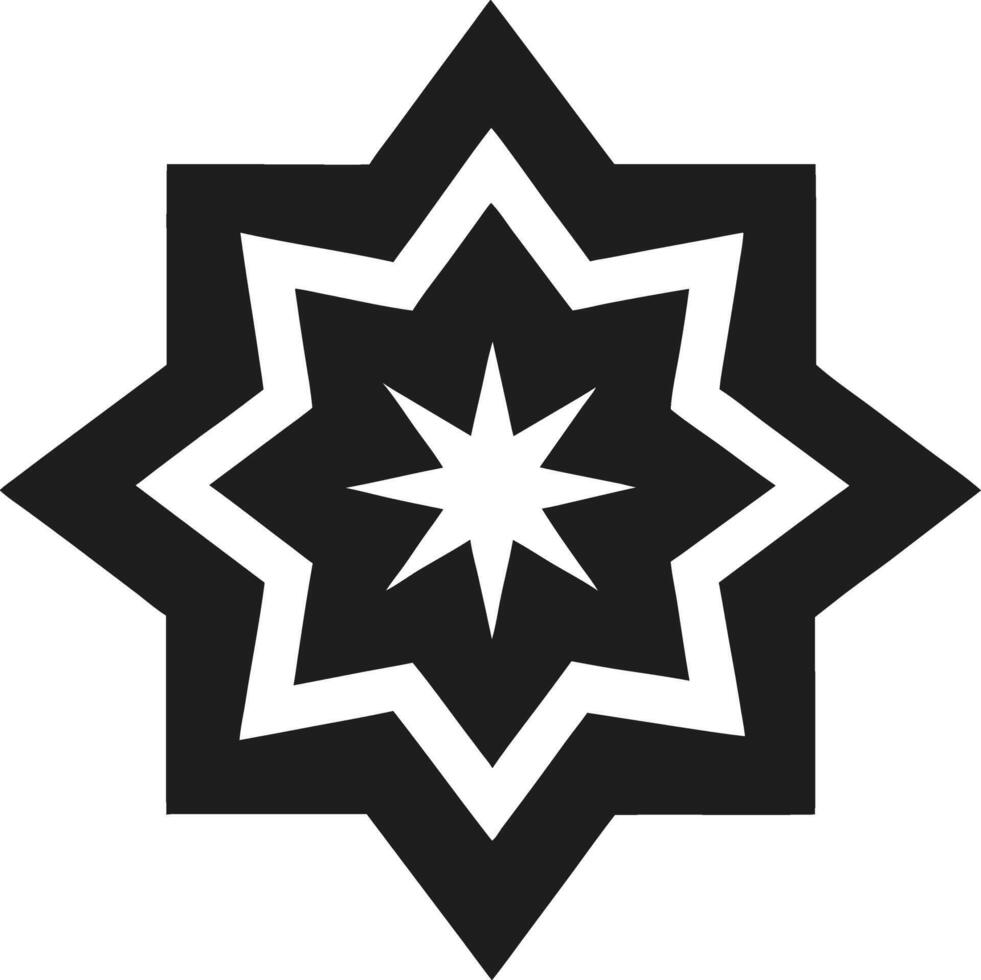Geometric Islamic Star Pattern Silhouette Illustration vector
