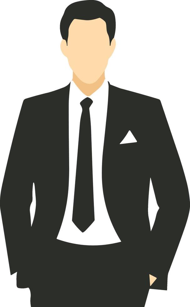 Professional Businessman in Suit Illustration vector
