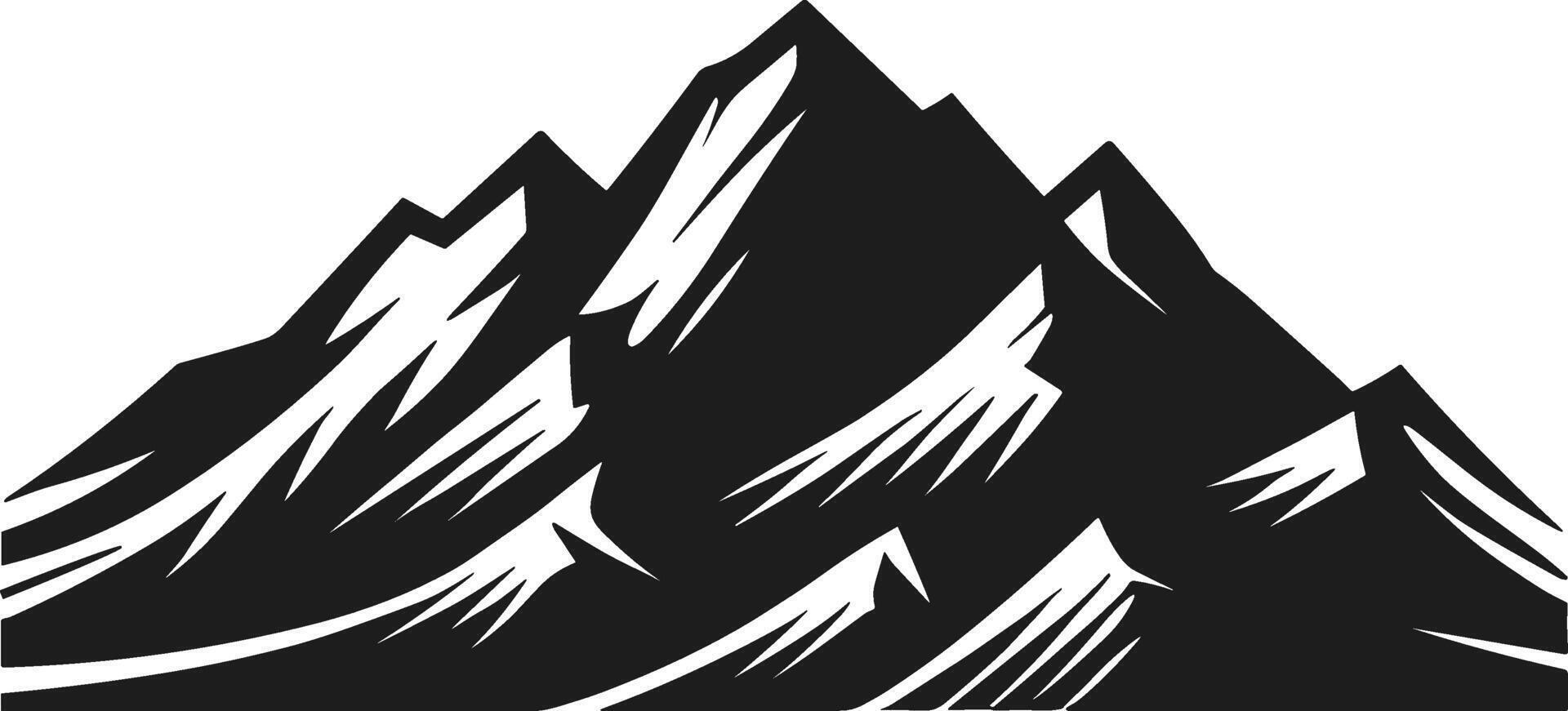 Mountain Peaks Silhouette Illustration vector