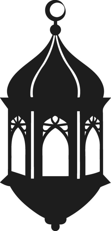 Elegant Islamic Lantern Silhouette vector