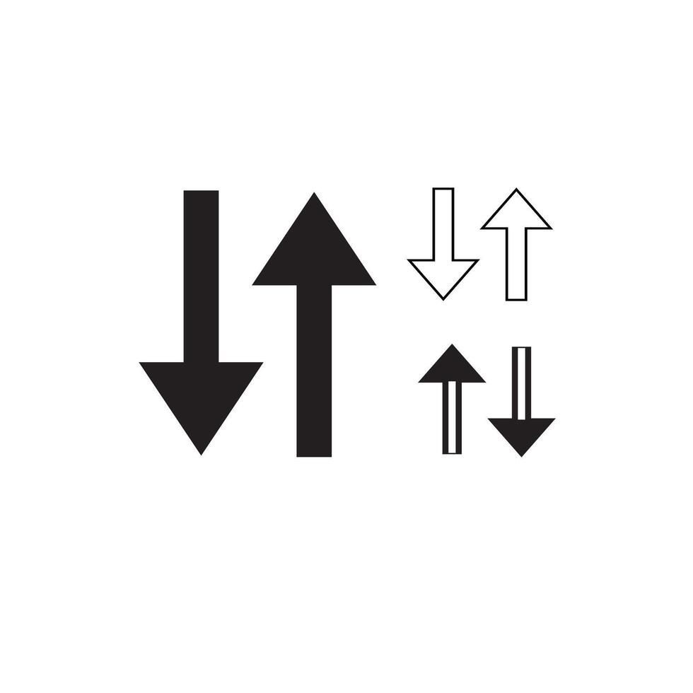 Arrows icon set illustration. Arrow symbols Design. Arrows simple sign . Arrows collection. Isolated symbol silhouette set. Black directional icons, various arrows abstract desig.n vector