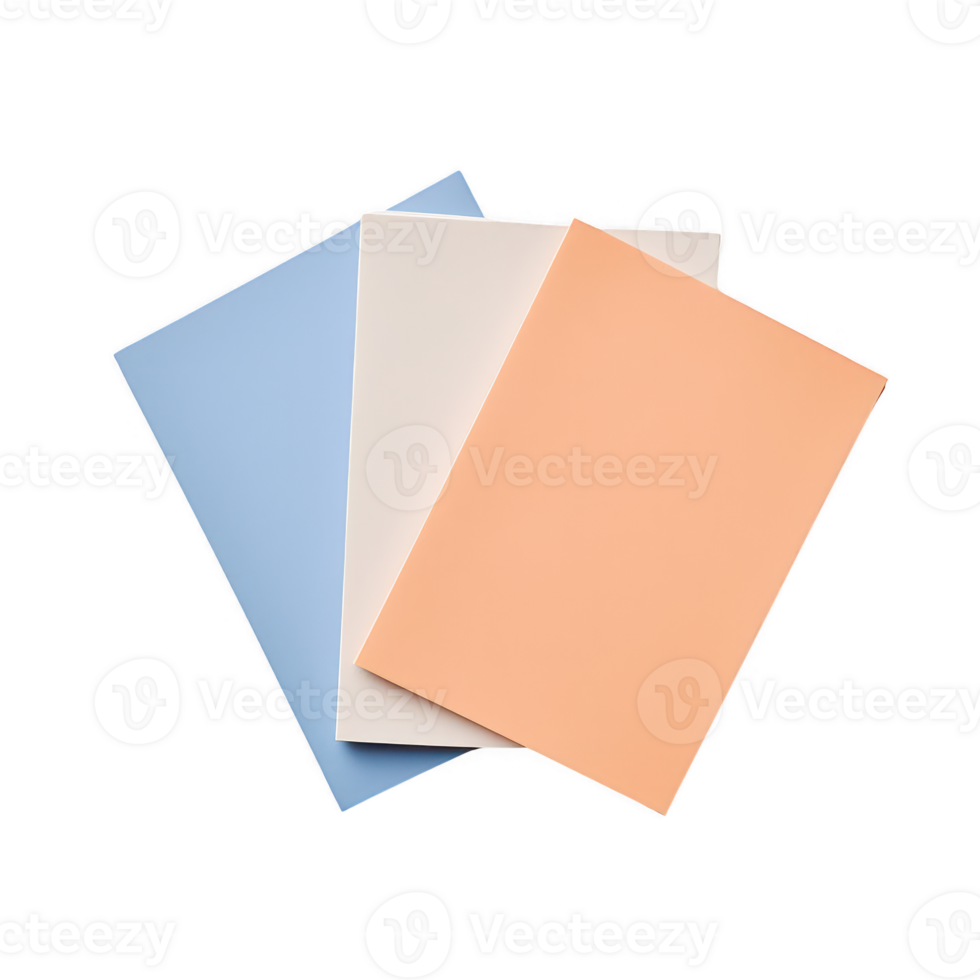 Colorful sheets of paper, ideal for creative projects or office use. png