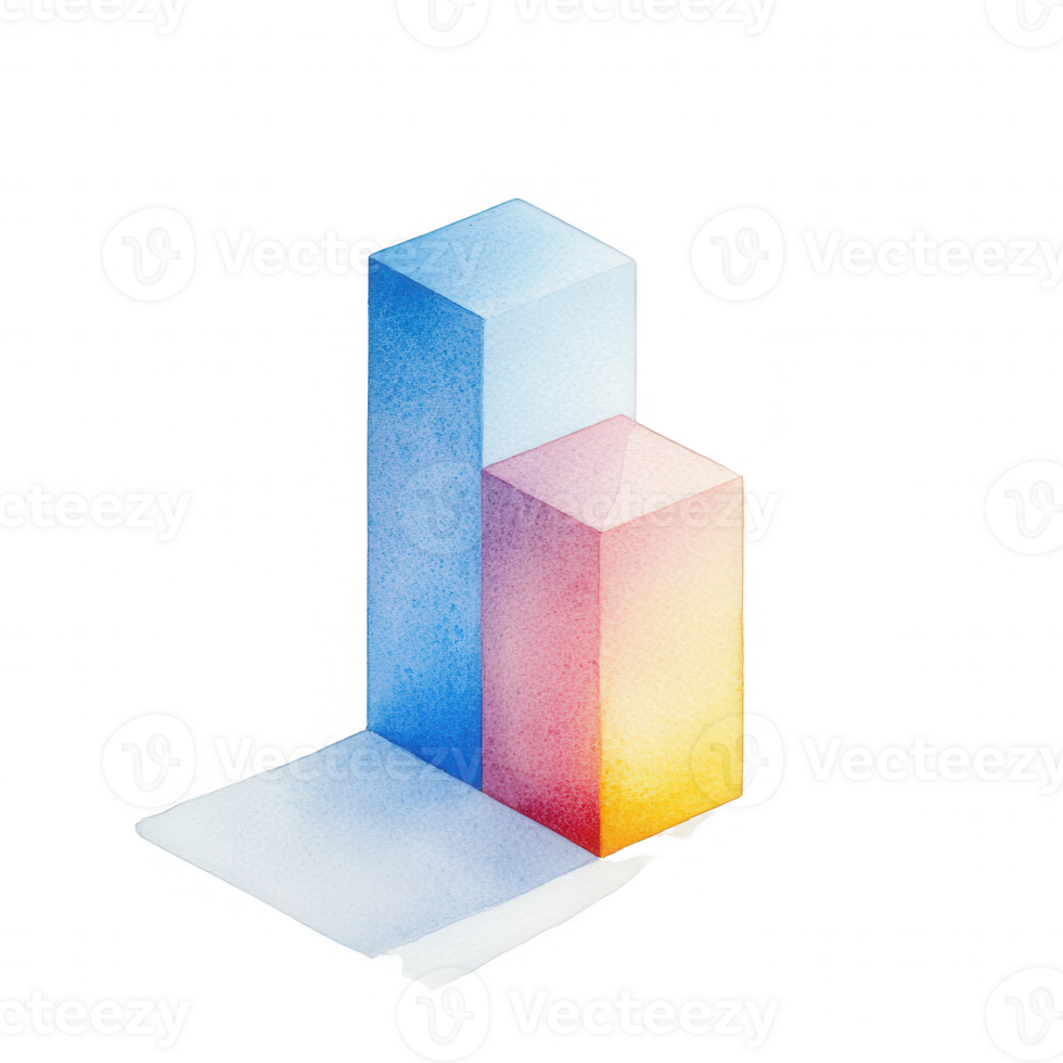 Colorful abstract bar chart design representing data visualization concept. png