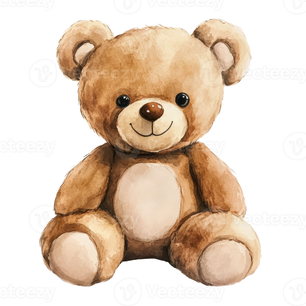 Cute teddy bear plush toy, perfect for children or cozy home decor. png