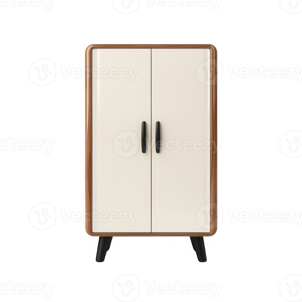 Stylish vintage cabinet with smooth finish and sleek design, perfect for any room decor. png