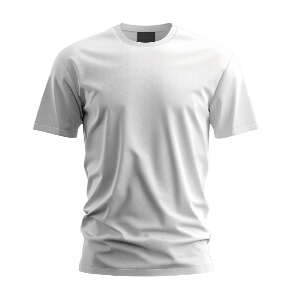 HighQuality Blank White ShortSleeve Crew Neck TShirt Mockup for Design Presentations png
