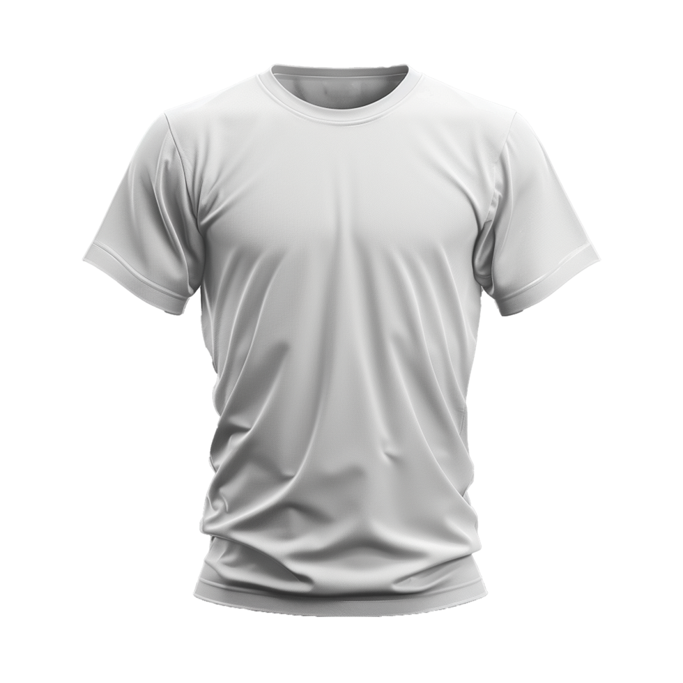 HighQuality Plain White Short Sleeve Crew Neck TShirt Mockup for Design Presentation png
