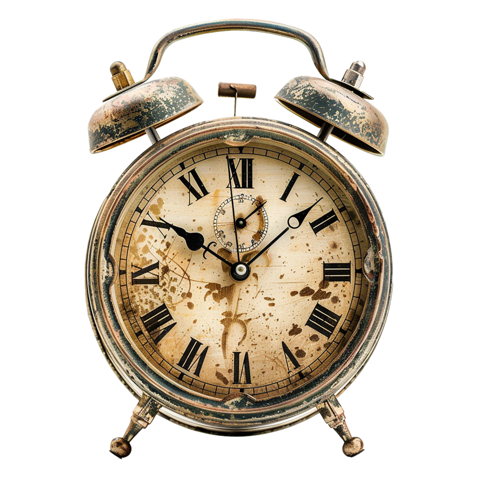 Antique Alarm Clock Time Nostalgia Vintage png