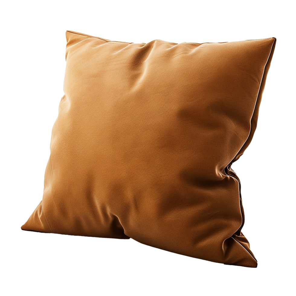 Brown velvet cushion soft texture home decor png