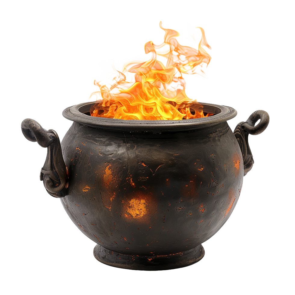 Flaming Cauldron Ancient Vessel Fire Magic png