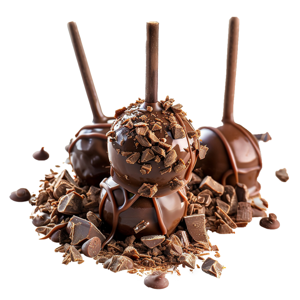 Delicious Chocolate Cake Pops Sweet Treats Chocolate Delights png
