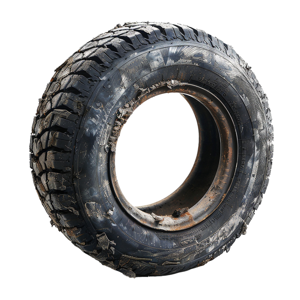 Worn Out Tire Closeup View Old Rubber Wheel png