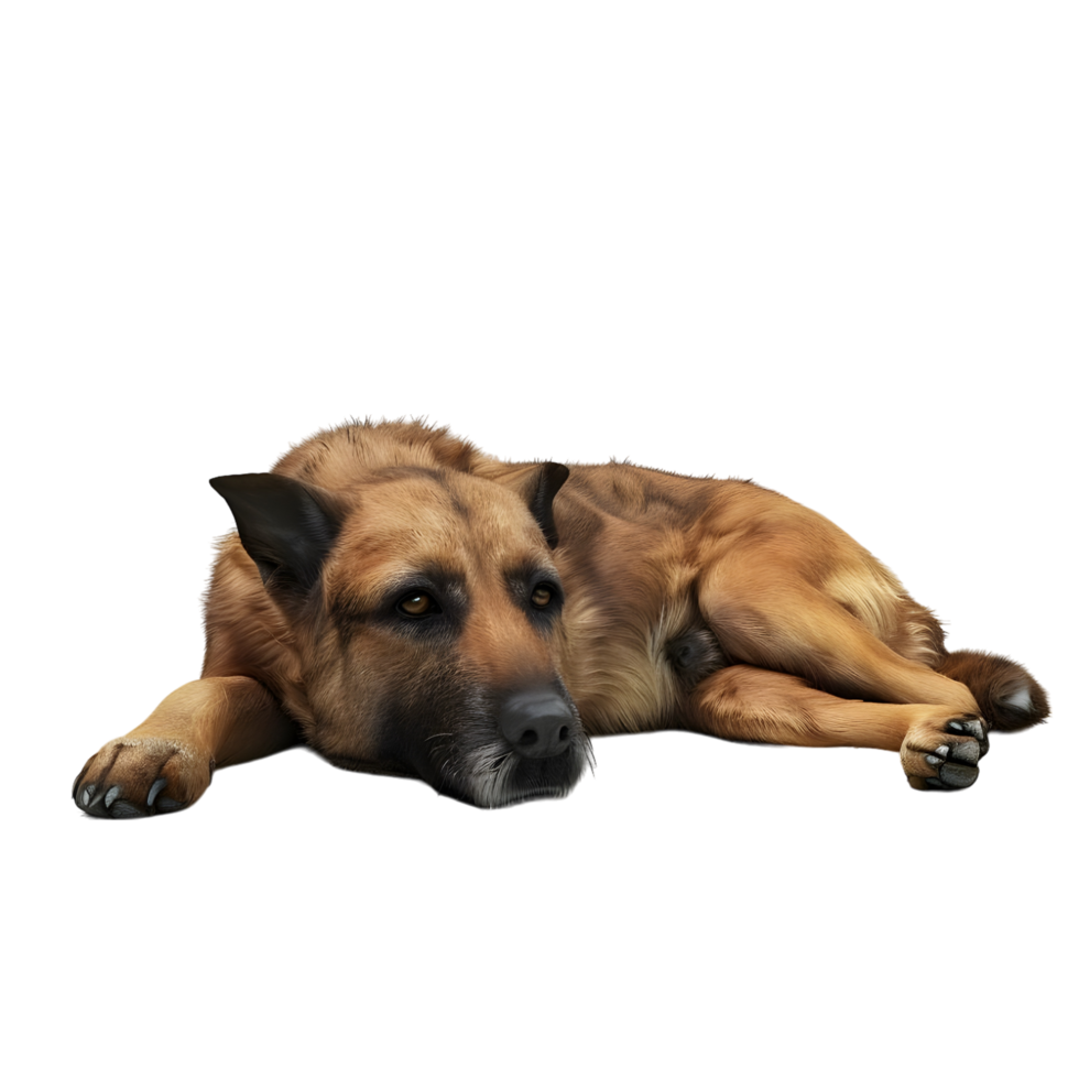 Dog Relaxing. isolated on transparent background png