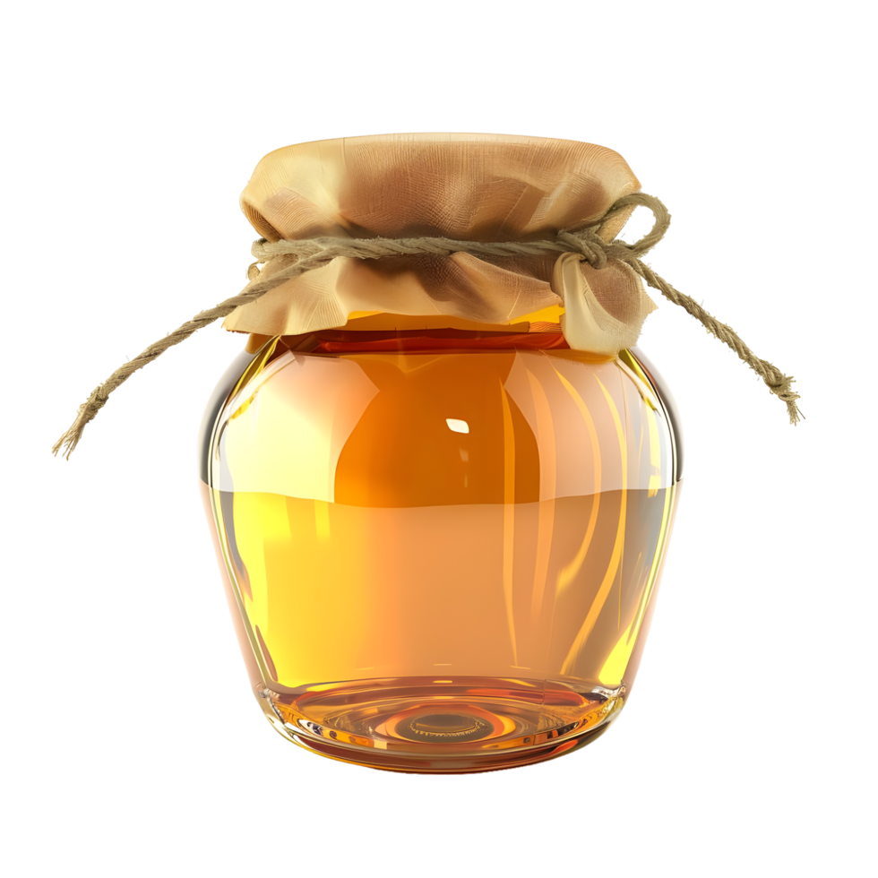 Jar of honey isolated on transparent background png