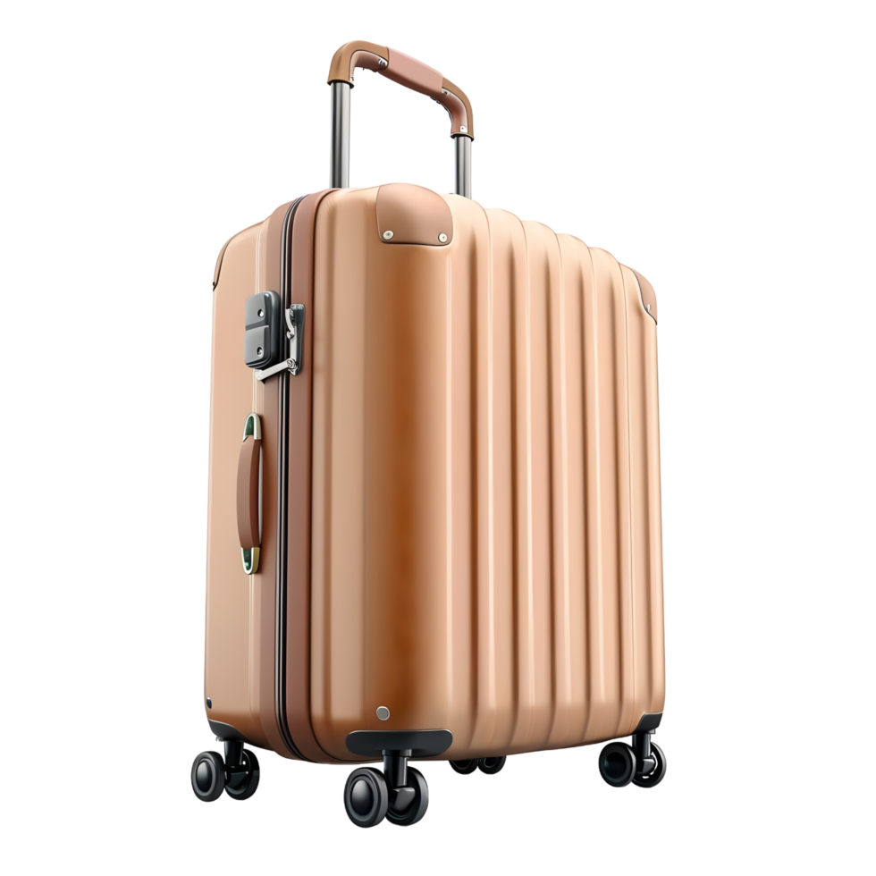 Brown Suitcase isolated on transparent background png