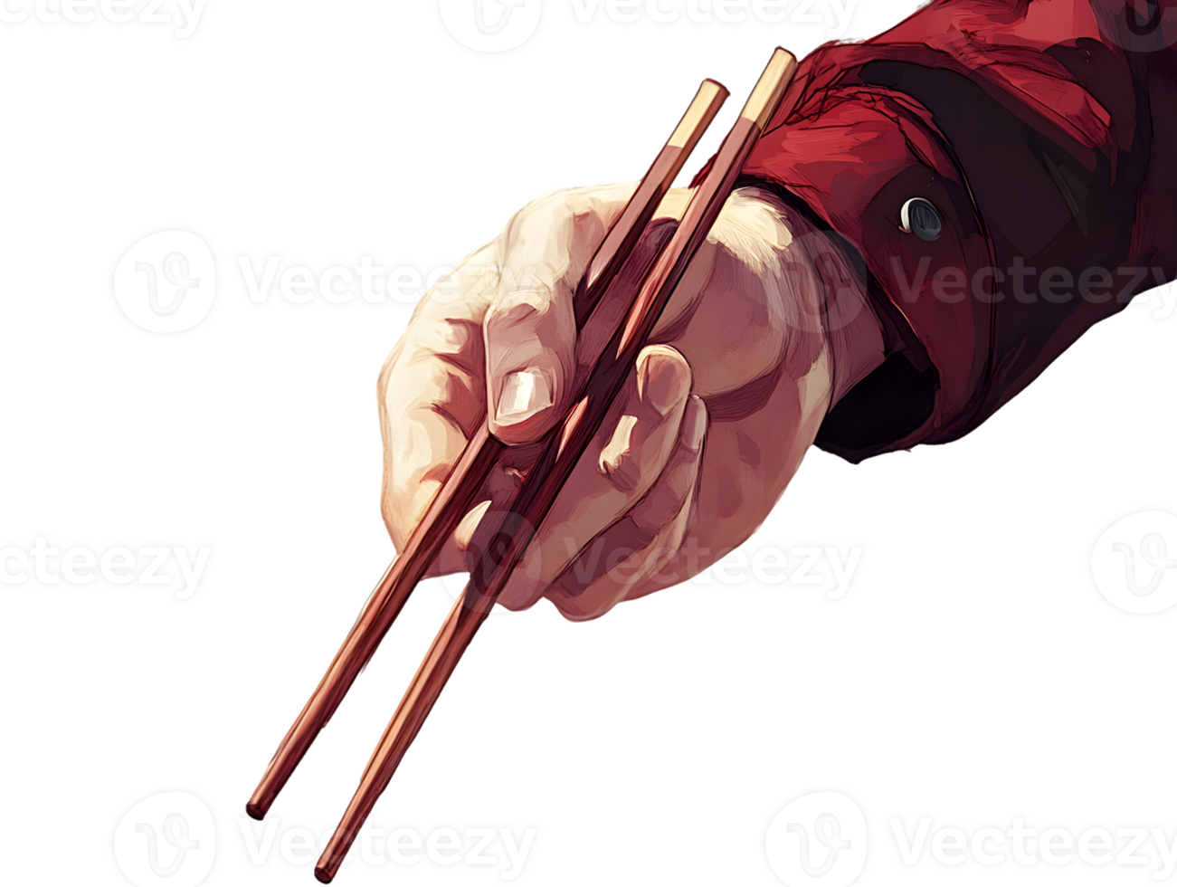 A Hand Holding Chopsticks Close-up View png