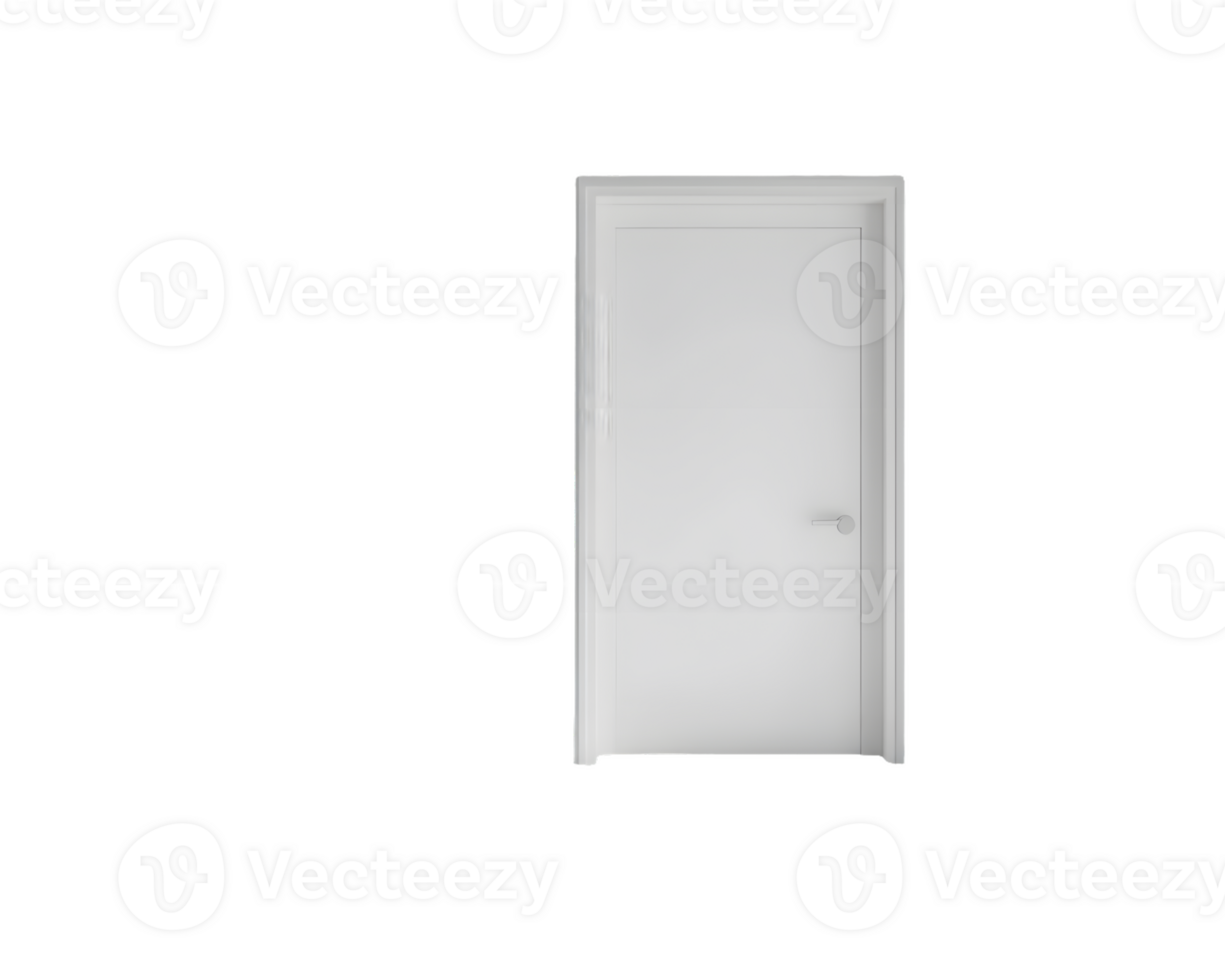 Simple White Door with Minimalist Design png