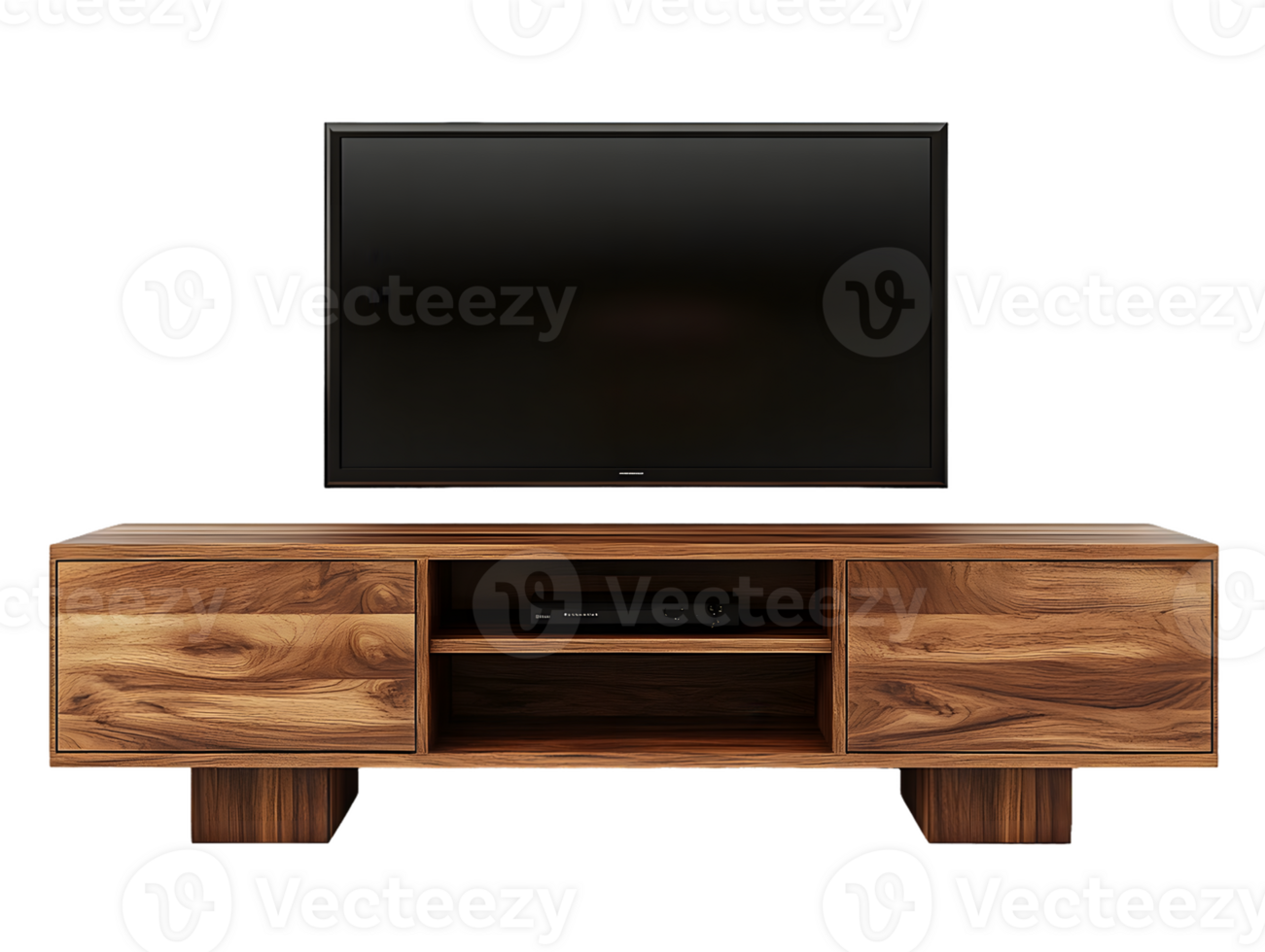 Modern Wooden Tv Stand With Sleek Design And Ample Storage png