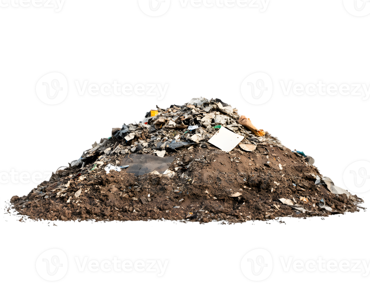 A Large Pile Of Garbage And Dirt png