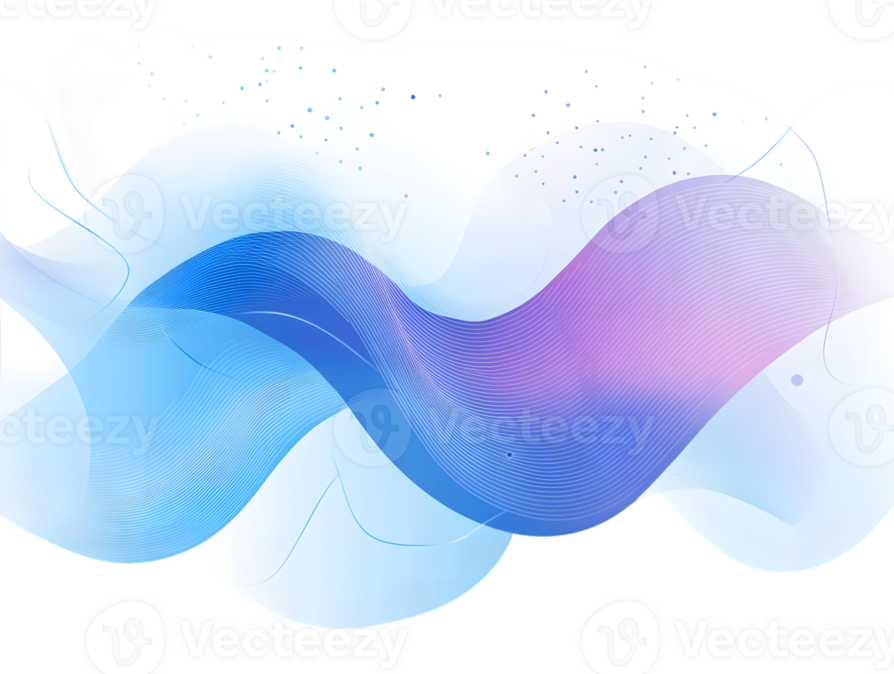 Abstract Blue And Purple Wavy Fluid Gradient Design png