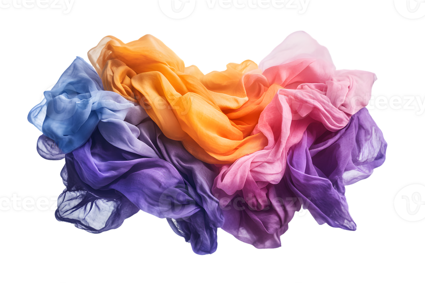 Abstract Colorful Fabric Swirling Elegant and Dynamic Textile Art png