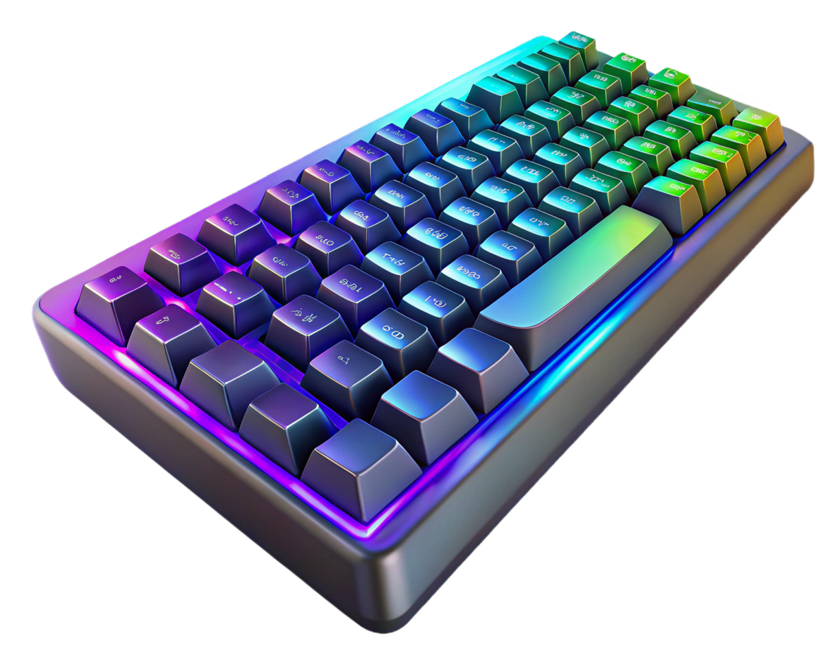 RGB Mechanical Keyboard Gaming, Compact, 60, Customizable, LED Backlit, Modern Design, Premium Quali png