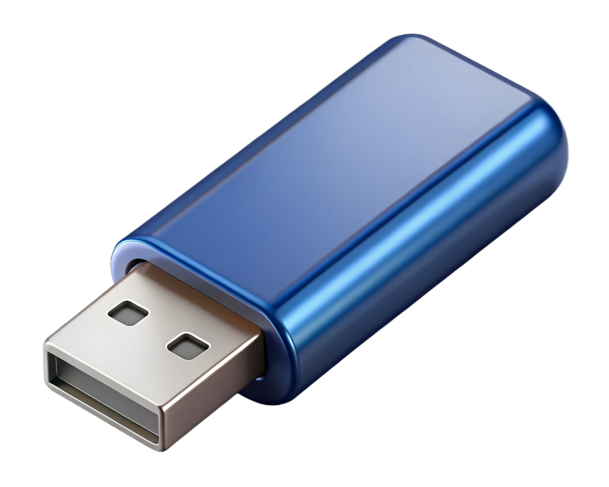 Blue USB Flash Drive Data Storage Digital Memory Device png