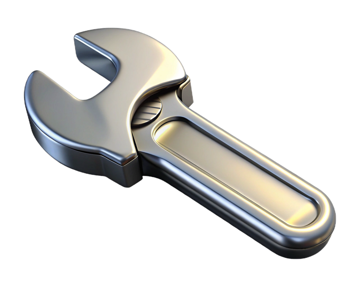 Metallic Adjustable Wrench Tool Repair Maintenance Engineering Fix png