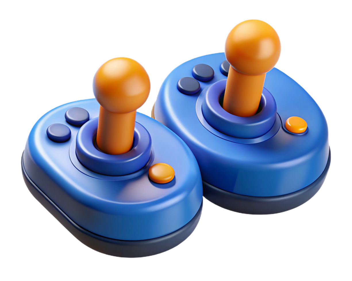 Retro Gaming Joysticks Blue Arcade Controllers, Pixel Art Background png