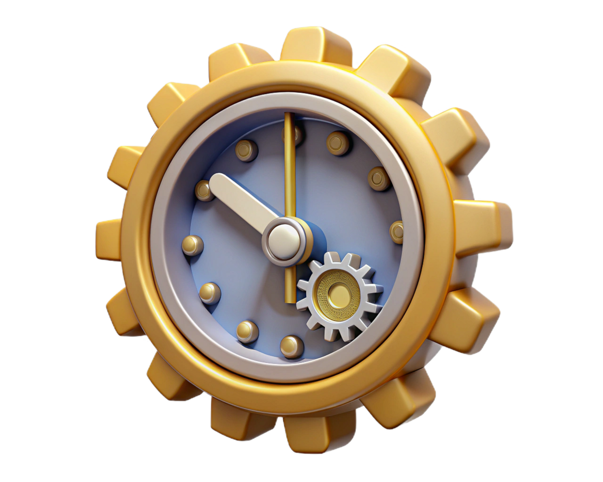 Gear Clock Mechanism Time, Gears, Gold, Mechanism, Design, Analog, Clockwork, Art, 3D, Render png