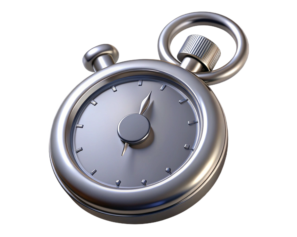 Metallic Stopwatch Timer Precision Time Measurement Device png