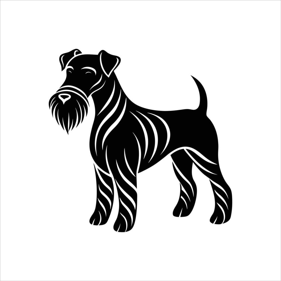 Airedale Terrier Dog Silhouettesvg vector