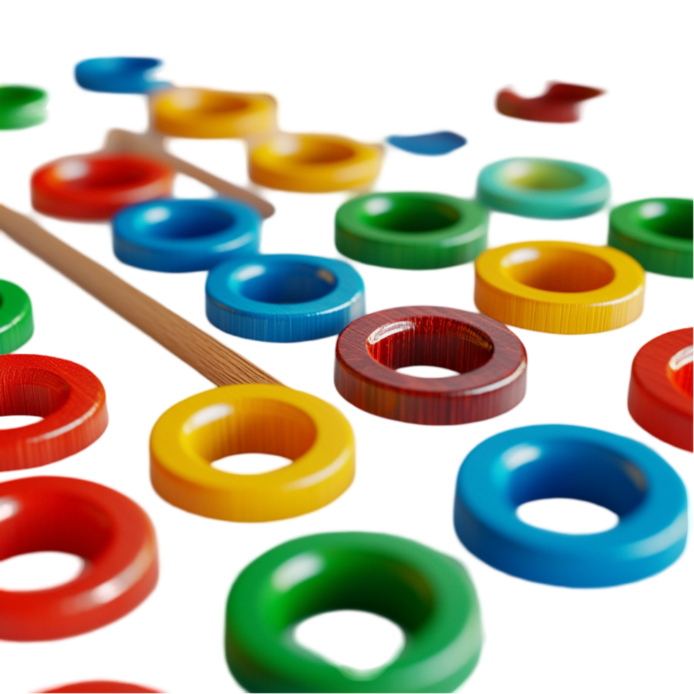 Colorful Ring Toss Game Set png