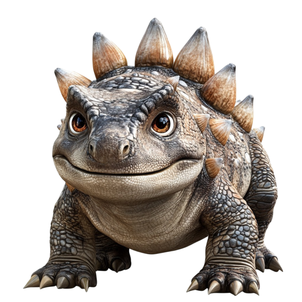 Cartoon Dinosaur with Spikes on Head png