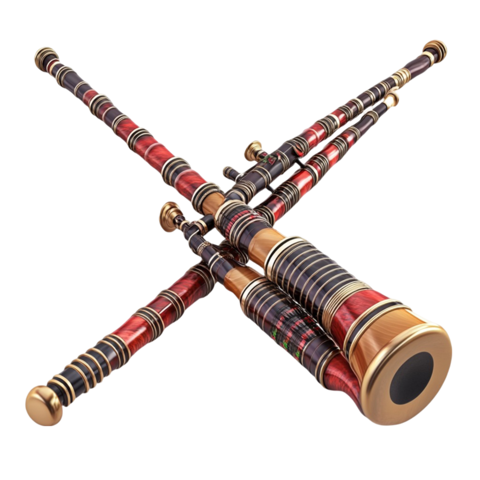 Crossed Traditional Ethnic Pipes png