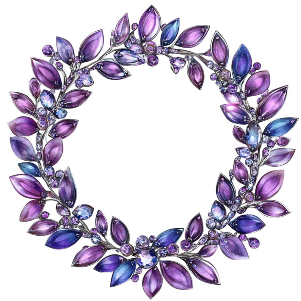 Purple Jewel Wreath png