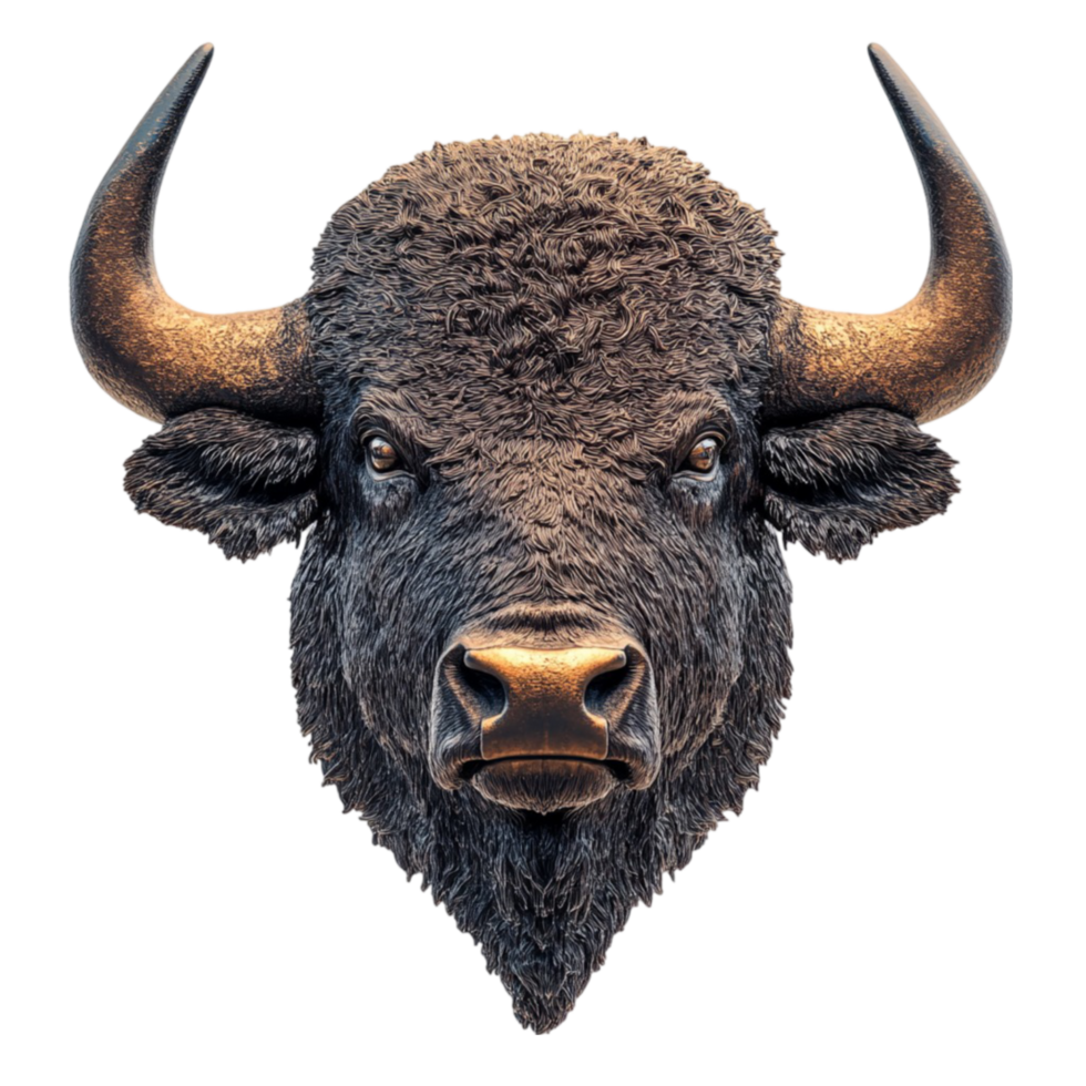 Realistic Buffalo Head Illustration png