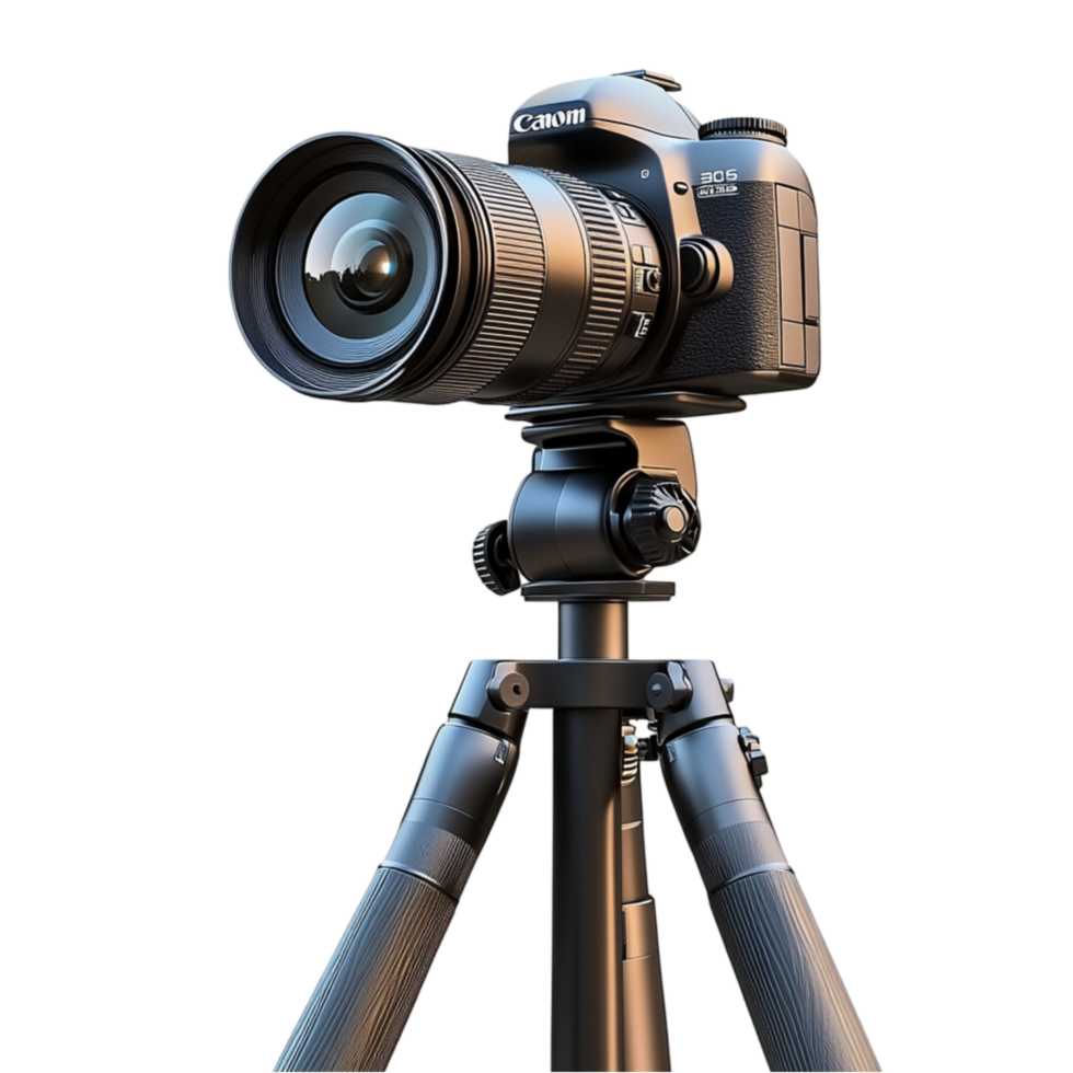 Professional Camera Set on a Tripod png