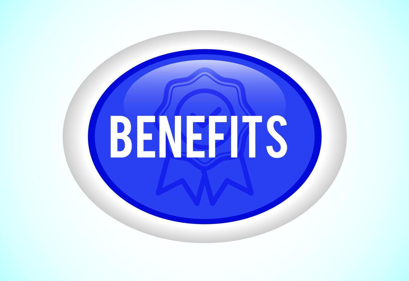 Benefits icon design illustration. Benefits button for mobile app, and website vector