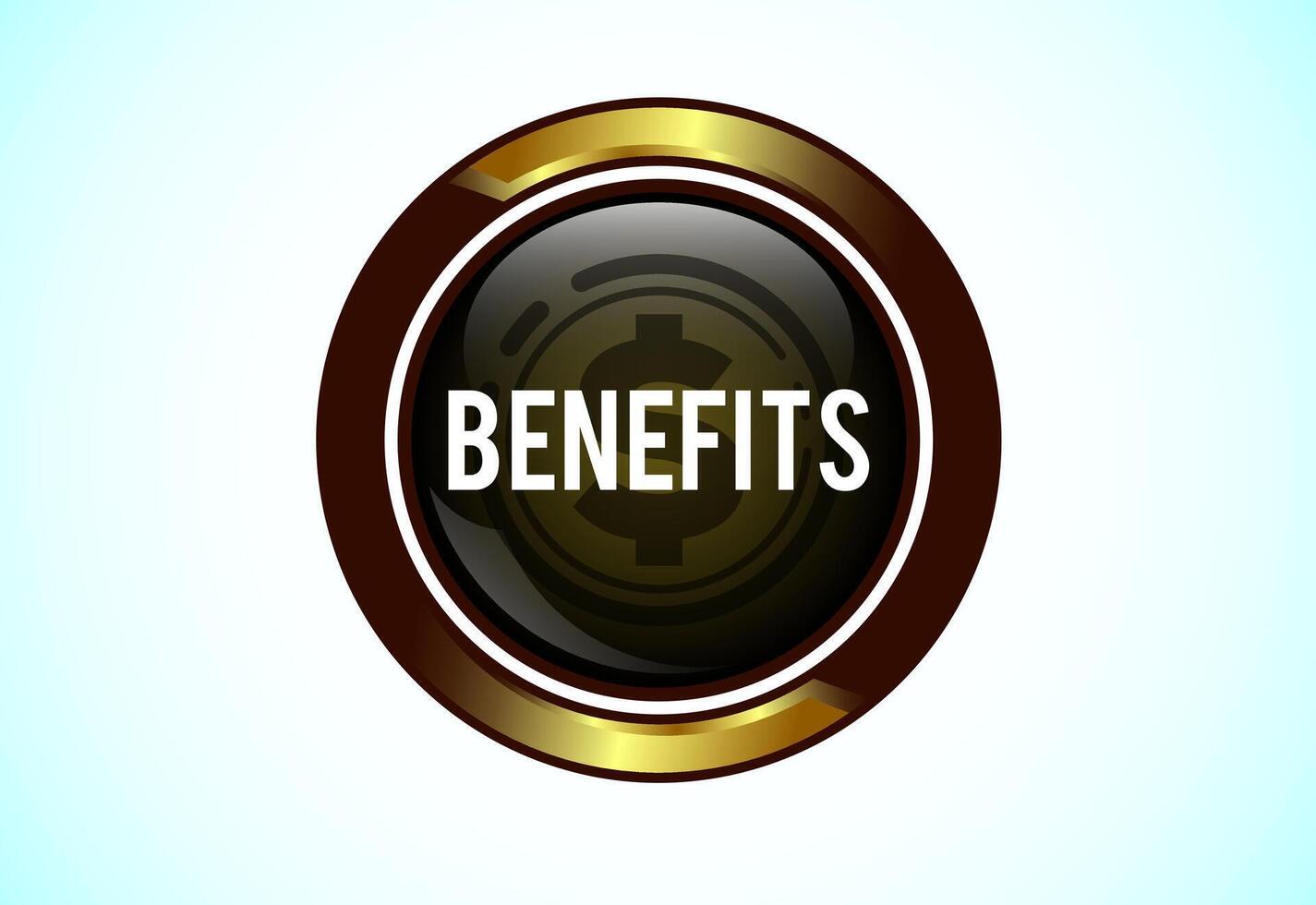 Benefits icon design. Benefits button for mobile app vector