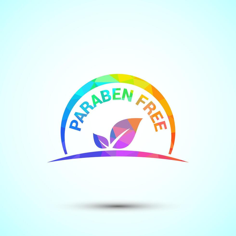Low poly Paraben free icon design, suitable for product label vector