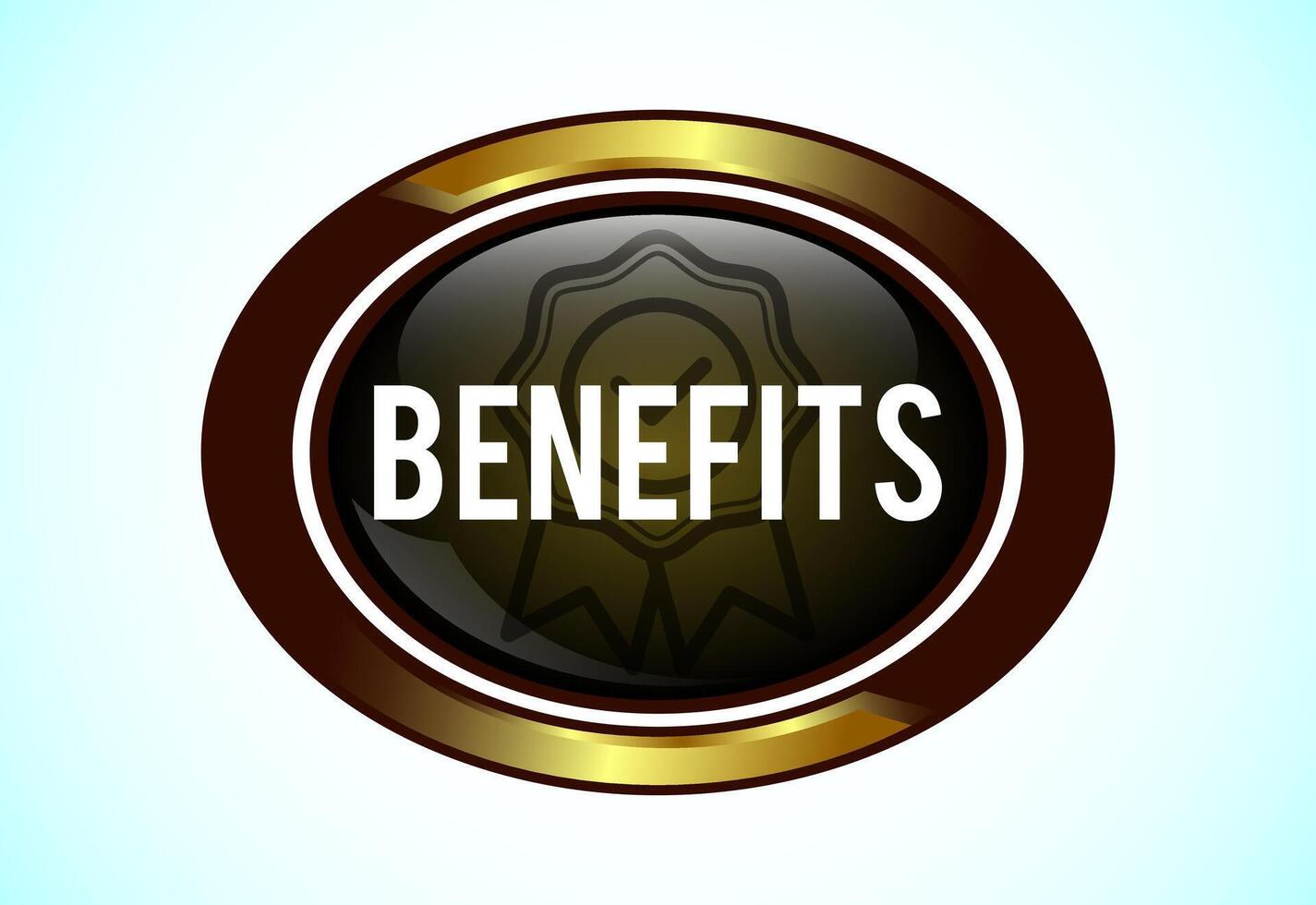 Benefits icon illustration. Benefits button for mobile app, and website UI vector