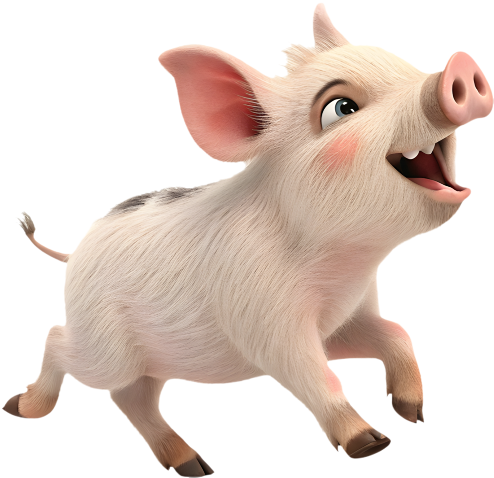 Playful Miniature Pig Clipart for Creative Kids Projects. . png