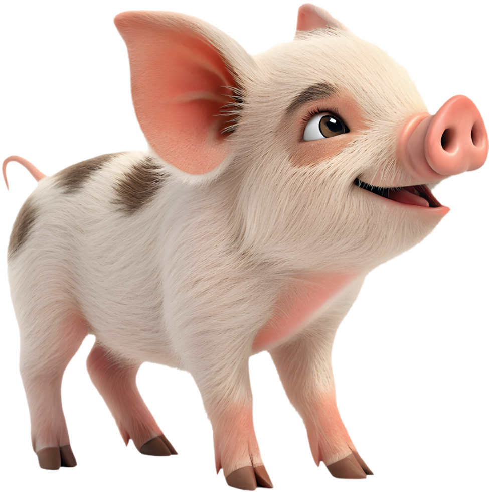 Happy Cartoon Piglet Artwork for Digital Projects. . png