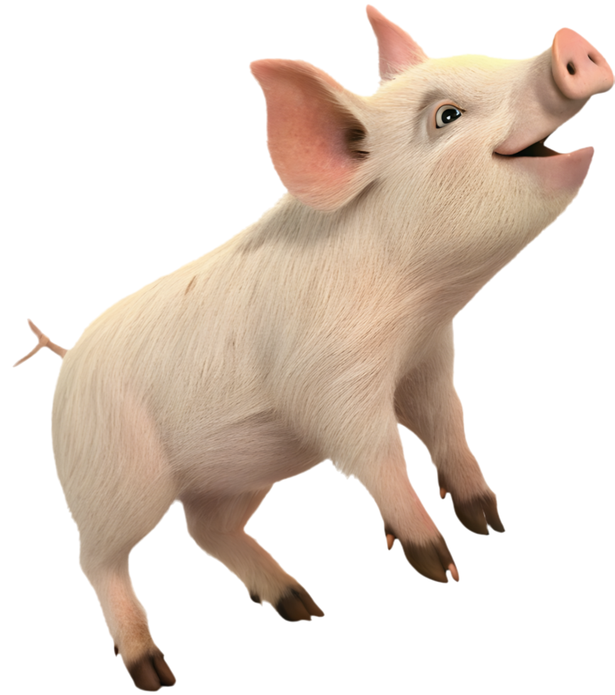 Smiling Piglet Artwork for Invitations and Party Decor. . png