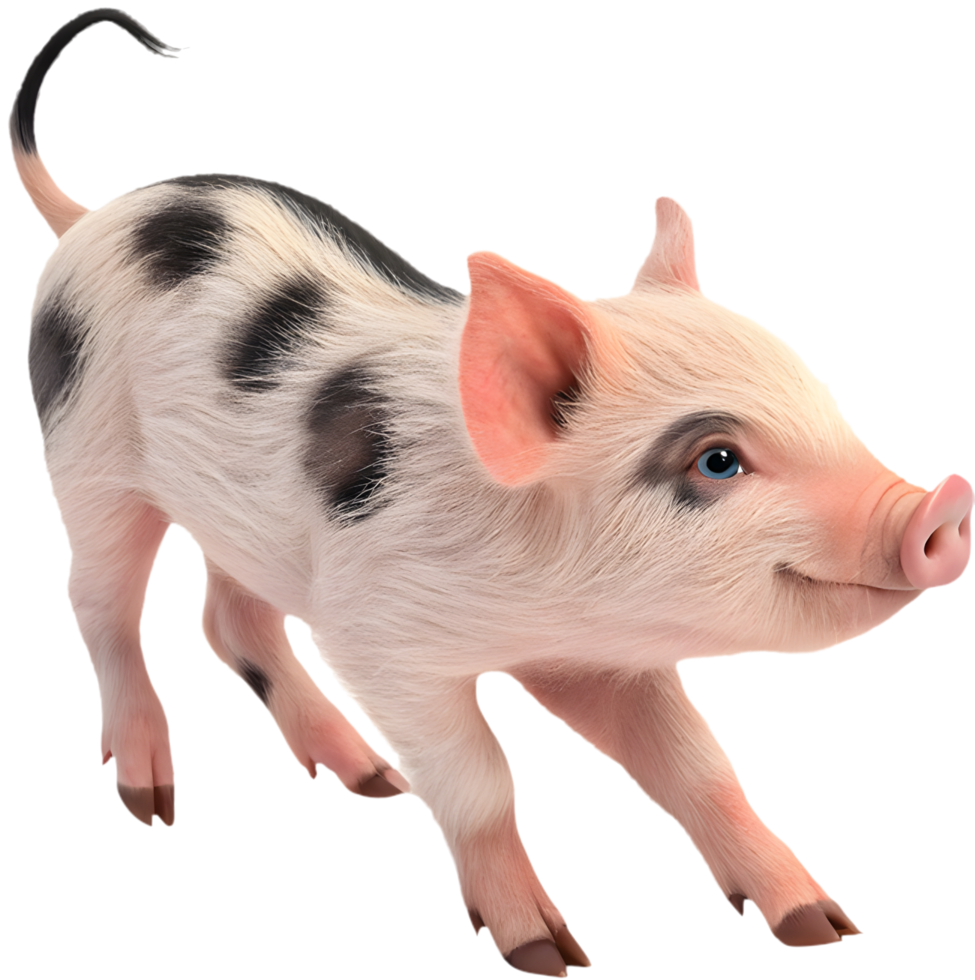 Tiny Pig Character Illustration for Posters and Cards. . png
